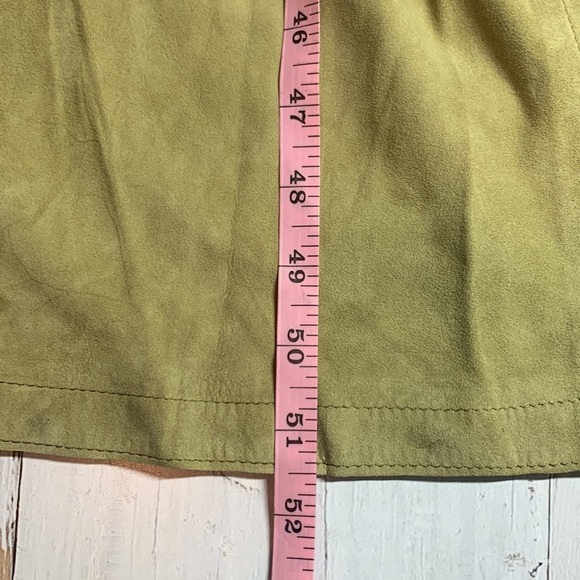 Dorothee Schumacher Velour Softness Leather Maxi Dress Size Small Green - Picture 13 of 14